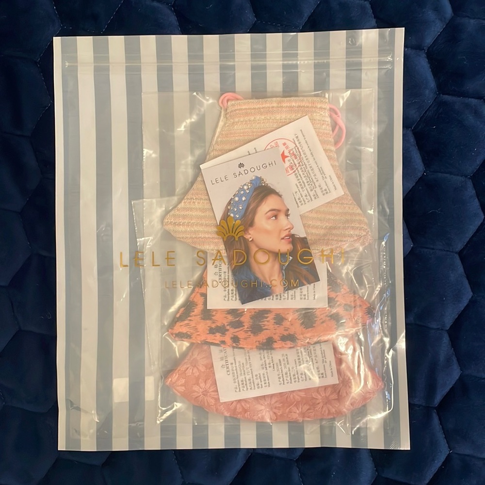 Lele Sadoughi Clothe Face Masks set of 3